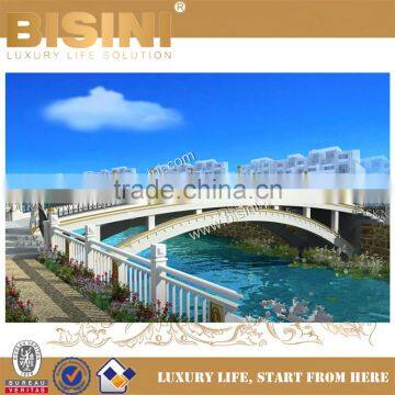 Double-Hinge Type Arched Bridge, Pedestrian Bridge in Residential district, Bridge with Iron Guardrail(BF08-Y10021)