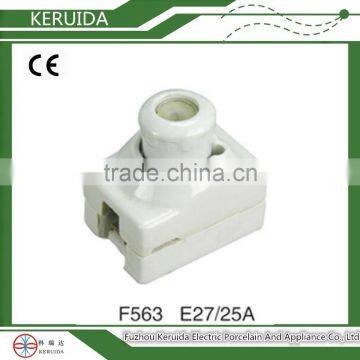 25A E27 screw type ceramic fuse holder fuse base