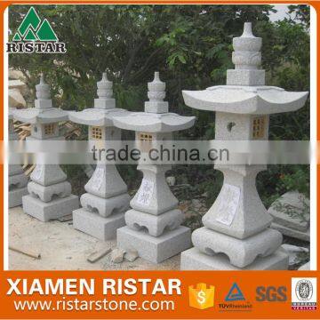 G603 Grey White Granite Stone Lantern Japanese Style NEW