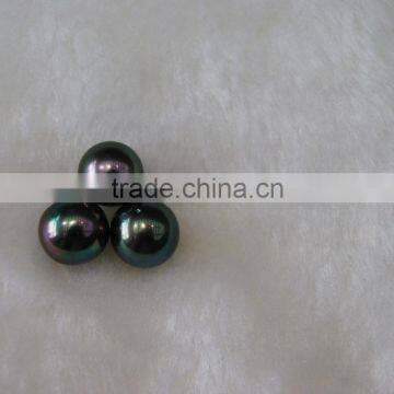 11-12mm AAA Wholesale Natural Peacock Green South Sea Pearl Beads photo-2