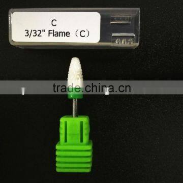 Shank Diameter 2.3mm Fine Type FCeramic Burr For Nail 1 Piece Huaxing Flame Head Huaxing Head Diameter