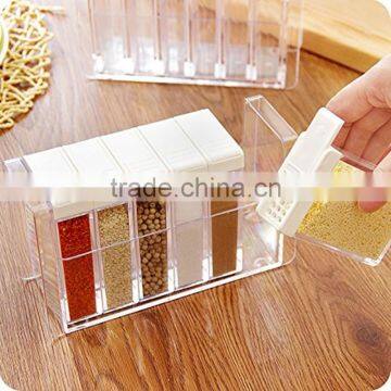 Food Grade 6 Pics Plastic Spice Jar Shaker Seasoning Bottle , Condiment Holder/ Container photo-5