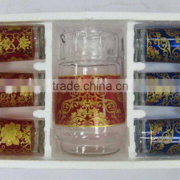 JK003 7pcs Glass Drinking Set With Deco photo-4