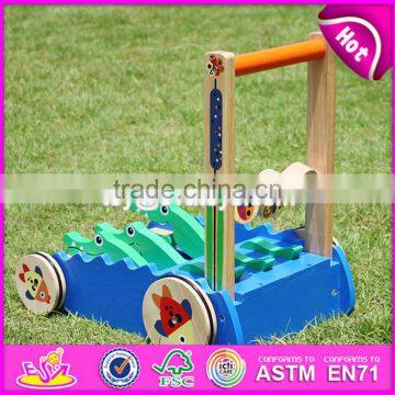2017 New Design Cartoon Crocodile Wooden Push Along Toys for Toddlers W16E059 photo-4