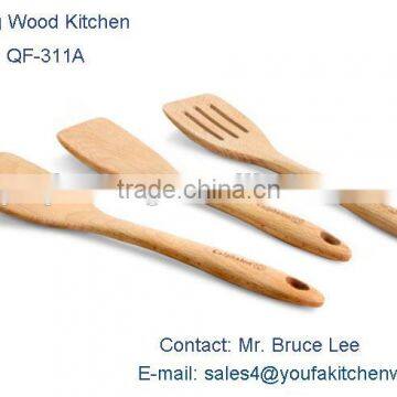 QianFeng Good Grip 3-Pieces Wooden Spatula Set