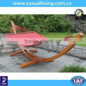 Wooden Arc Frame Hammock And Pillow Combo