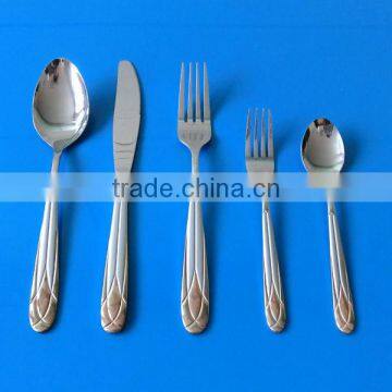 5 Pcs Stainless Steel Cutlery Set, Mirror Polished Luxury Design, Restaurant & Hotel Quality