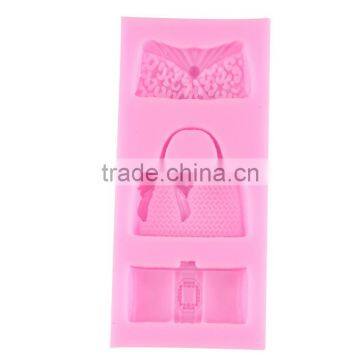 3pcs Fashion Bag Silicone Mold Chocolate Mould Cake Decorating 1688 Agent photo-3