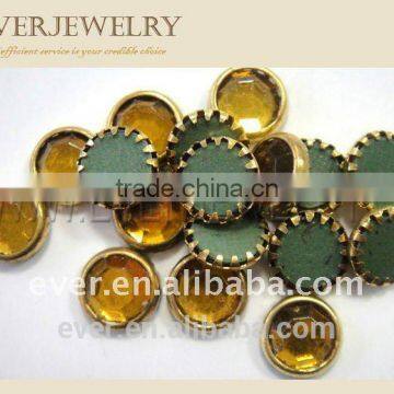 gold ring crystal hot fix stone