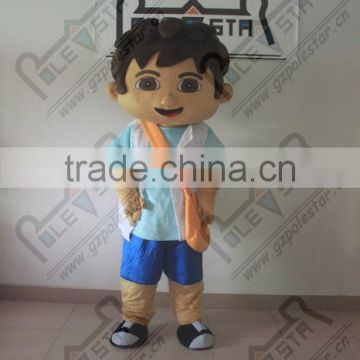 Small yellow bag boy cartoon mascot costume