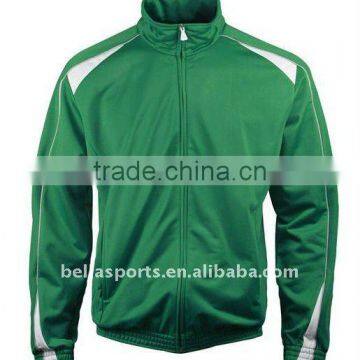 green white soccer tracksuits,soccer training set,autumn design tracksuits stand collar tracksuits with zip pocket