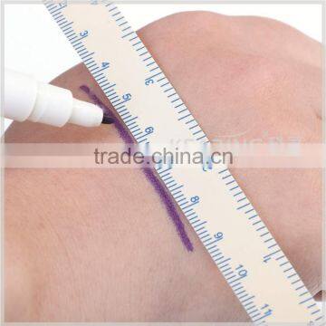 Non toxic high quality 1.0mm fiber tip medical marker skin marker with rulers used for radiology research and doctor use