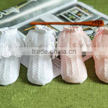 Individually Package Summer Baby Mesh Pearl Lace Cotton Thin Socks photo-2
