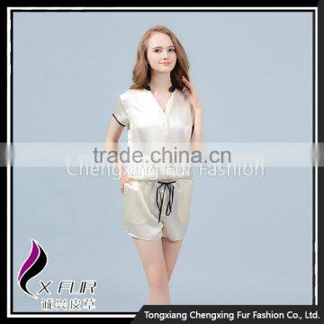 CXLTK01 Wholesale Fashion Ladies Clothes Jumpsuits Soft Silk Pajamas Sleepwear photo-6