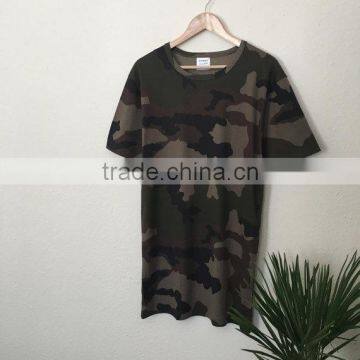 Camouflage Longline T-Shirt Mens Short Sleeve Elongated T Shirt Fashion Camo T Shirt Mens Clothing photo-3