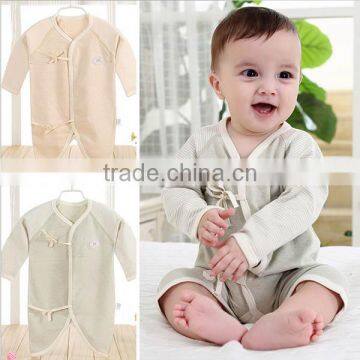 2017 Spring Europe Style Baby Newborn Infant Romper Wholesale Organic Cotton Newborn Sleepwear photo-2