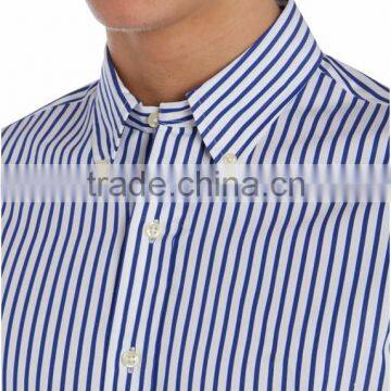 Men Stripe Long Sleeve Cotton Shirt Slim Fit Shirt photo-4