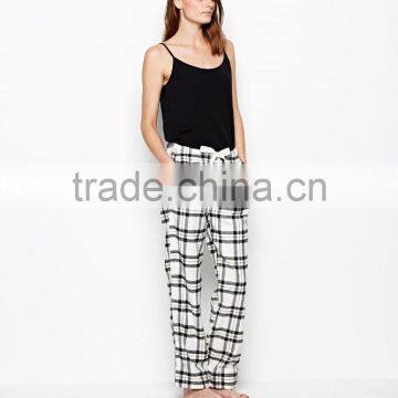 Checked loung pants sleepwear for women