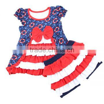 2017 bulk wholesale kids clothing children boutique outfit 4th of July girl outfit