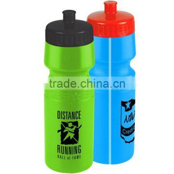 USA Made 24 oz Bike Bottle With View Stripe And Push Pull Lid - BPA/BPS-free and comes with your logo