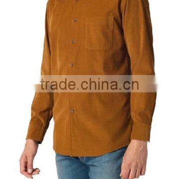 Men's 100% Cotton Long Sleeve Button Down Corduroy Casual Shirt photo-2