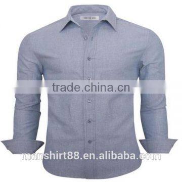 2016 New Wholesale Plain Oxford Cotton Button Down Custom Mens Casual Dress Shirts photo-4