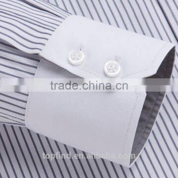Classic High Quaity Striped Mens Matched Different Collar and Cuff Shirt for Oem photo-2