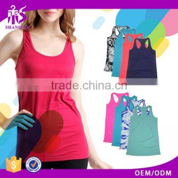 2017 Guangzhou Shandao Popular Series 100% Cotton Cheap Custom Womens Gym Singlets