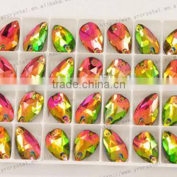 Teardrop Sew on Flat Back Strass Drill Diamond Stones photo-2