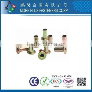 Taiwan Stainless Steel 18-8 Chrome Plated Steel Nickel Plated Steel Copper Brass Semi Tubular and Solid Rivet photo-3
