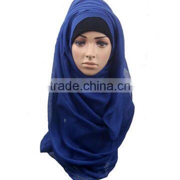 Hot Sale Summer Spring Women Muslim Hijab Scarf Fashion Plain Color Cotton Scarves photo-4