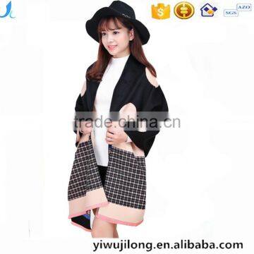 Classic jacquard cashmere dot houndstooth long thick winter scarf shawl