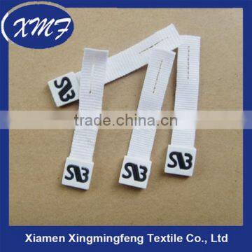 white Zipper puller with woven tape