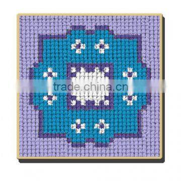 LATCH HOOK TUG CUP MAT(DIY) cup006-01.Popular cup mat