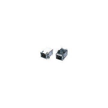 10/100M Tab UP Network Filter RJ45 with Transformer PBT Black Housing