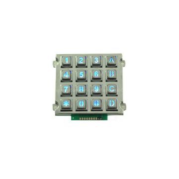 4X4 metal LED backlit Keypad for acces control system