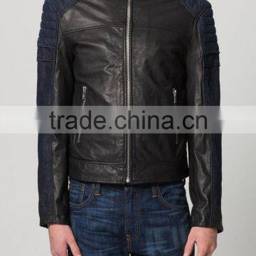 New sheepskin men black fashion jacket