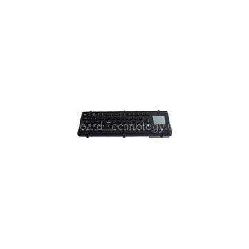 Ruggedized Touchpad Black Metal Keyboards With Red Backlight