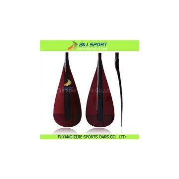 Red-Transparent Fiberglass Kids Paddle