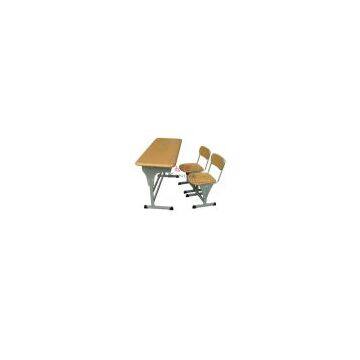 sell school furniture (student desk and chair)FT-0602 Adujustable Double Student Desk&Chair