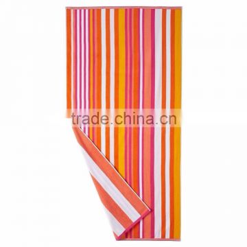 Wholesale cheap women sunscreen cotton print Cabana Stripe beach towel