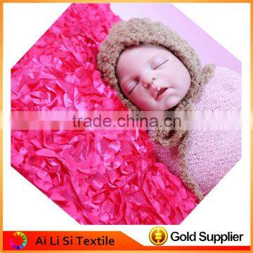 Hot Design 3D Rose Flower Backdrop Beanbag Blanket Rose Design Baby Photography Photo Props