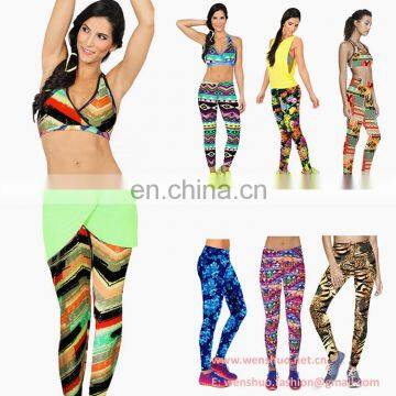 Women Fashion Hot High Waist Printed Elastic Leggings