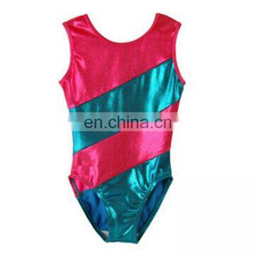 latest fashion high quality red sleeveless gymnastics leotards sexy girls customized design