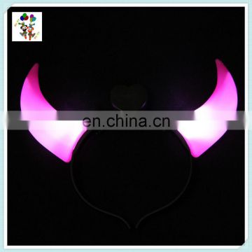 Halloween Party Costume Devil Horn Pink Led Light Up Headbands HPC-0751