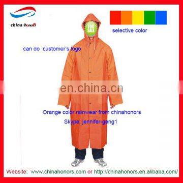 Long rain coat/PVC/POLY rain coat