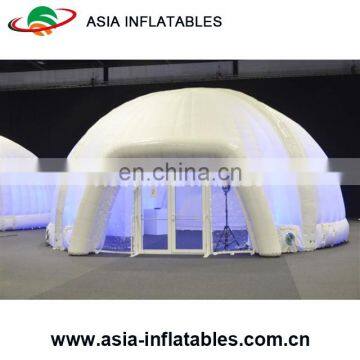 Party Inflatable Disco Dome Tent with LED Light / White Inflatable Domes Airtight Tent