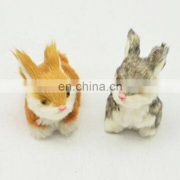 one pair rabbit fur toys stuffed rabbit toys 7cm