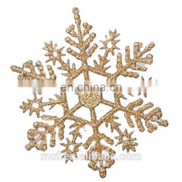 Wholesale Christmas tree decorations bling bling 10cm plastic snow flakes for sale MCH-2454