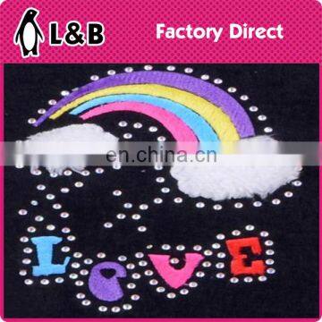 colored rainbow patches for kids clothes rhinestone hot fix patch